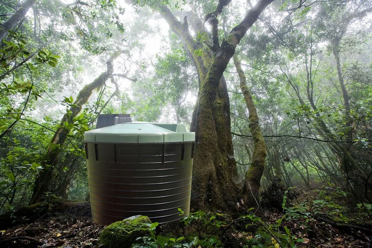Biolytix wastewater treatment tank installed in native bush